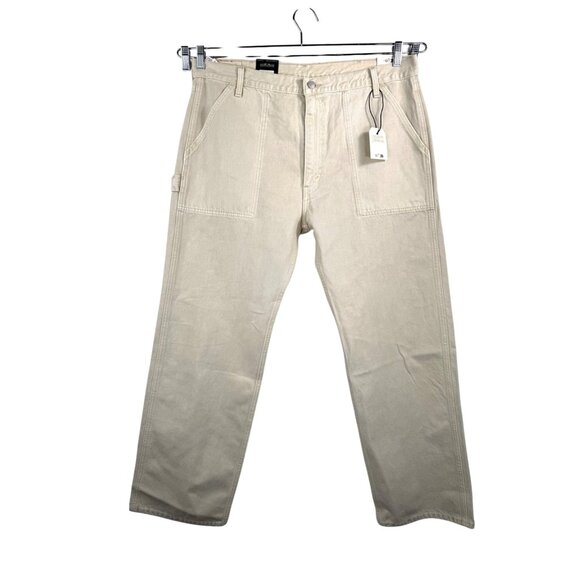 Levi's Other - Levis 555 Relaxed Straight Utility jeans cream baggy carpenter 90s sz 38x32